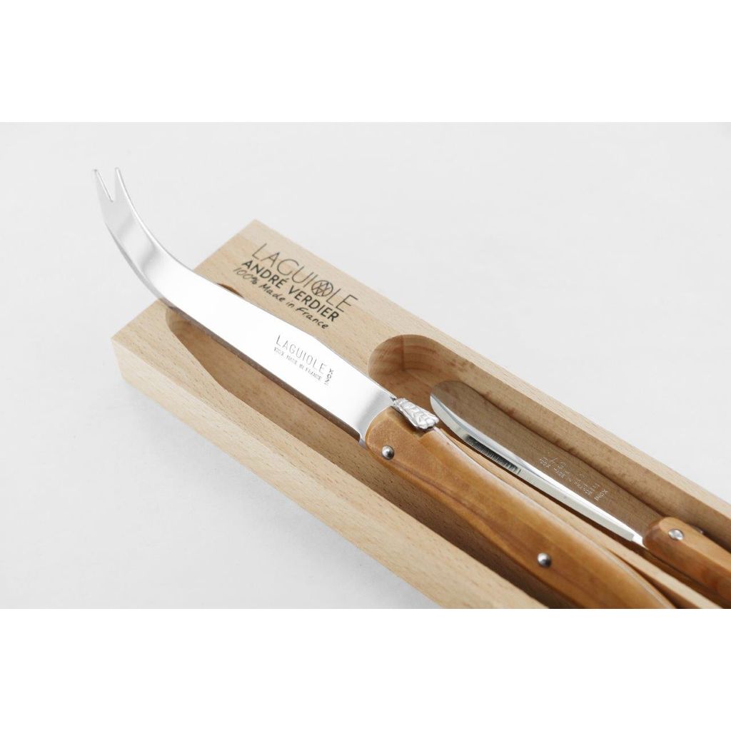 Coffret couteaux fromage olivier 2 pièces - Visuel 1